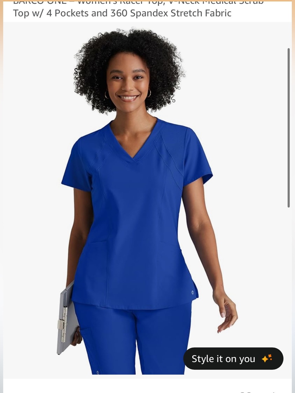 Women’s Barco One Scrub Top- color colbalt